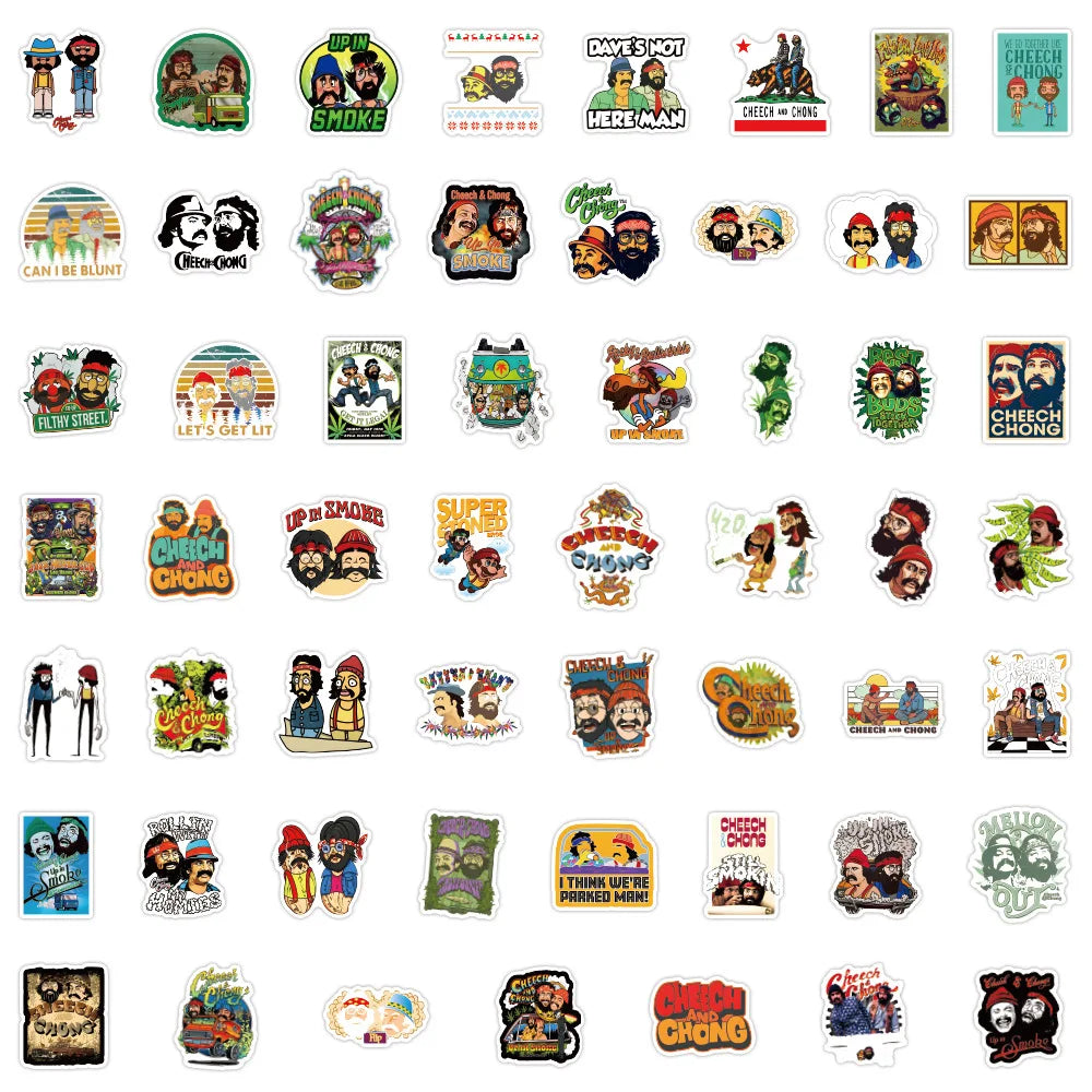 10/30/55PCS Cheech and Chong Stickers Funny Cartoon Stciekr Comedy Decals Scrapbook Laptop Guitar Car Bike Skateboard Kids Toys (ONLINE ORDER ONLY)