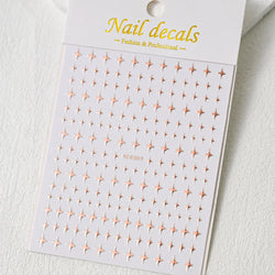 1Sheet Laser Star Nail Stickers 3D Metallic Mirror Gold/Silver Irregular Star Manicure Decals Y2K Self Adhesive Nails Decoration (ONLINE ORDER ONLY)