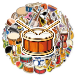 Cartoon Musical Instruments Sticker Packs (ONLINE ORDER ONLY)