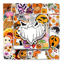 Halloween Cartoon Stickers: Ghost Pumpkin Decals for Kids - 10/30/50pcs (Online Order Only)