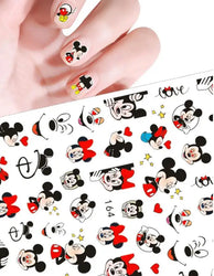 1PCS Disney Mickey Series Nail Stickers Cute 3D Minnie Nail Decorations Valentine's Day Christmas Self-Adhesive Nail Supplies *& (ONLINE ORDER ONLY)