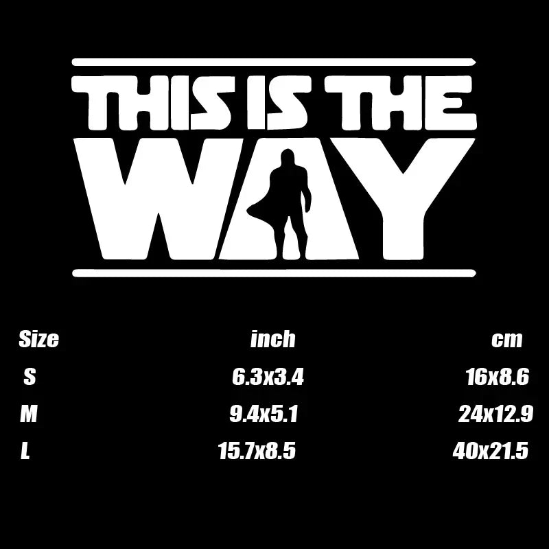 "THIS IS THE WAY"Stickers,Elevate Your Car's Look with this Creative Fun Car Sticker! (ONLINE ORDER ONLY)