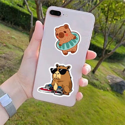10/30/50PCS Cute Capybara PVC Sticker Aesthetic Children's Decoration Scrapbooking Sketchbook Korean Stationery School Supplies (ONLINE ORDER ONLY)