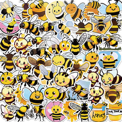 Cartoon Bee Stickers Waterproof Decals for Skateboard, Phone, Bike, Fridge, Suitcase - 10/30/50PCS (Online Order Only)