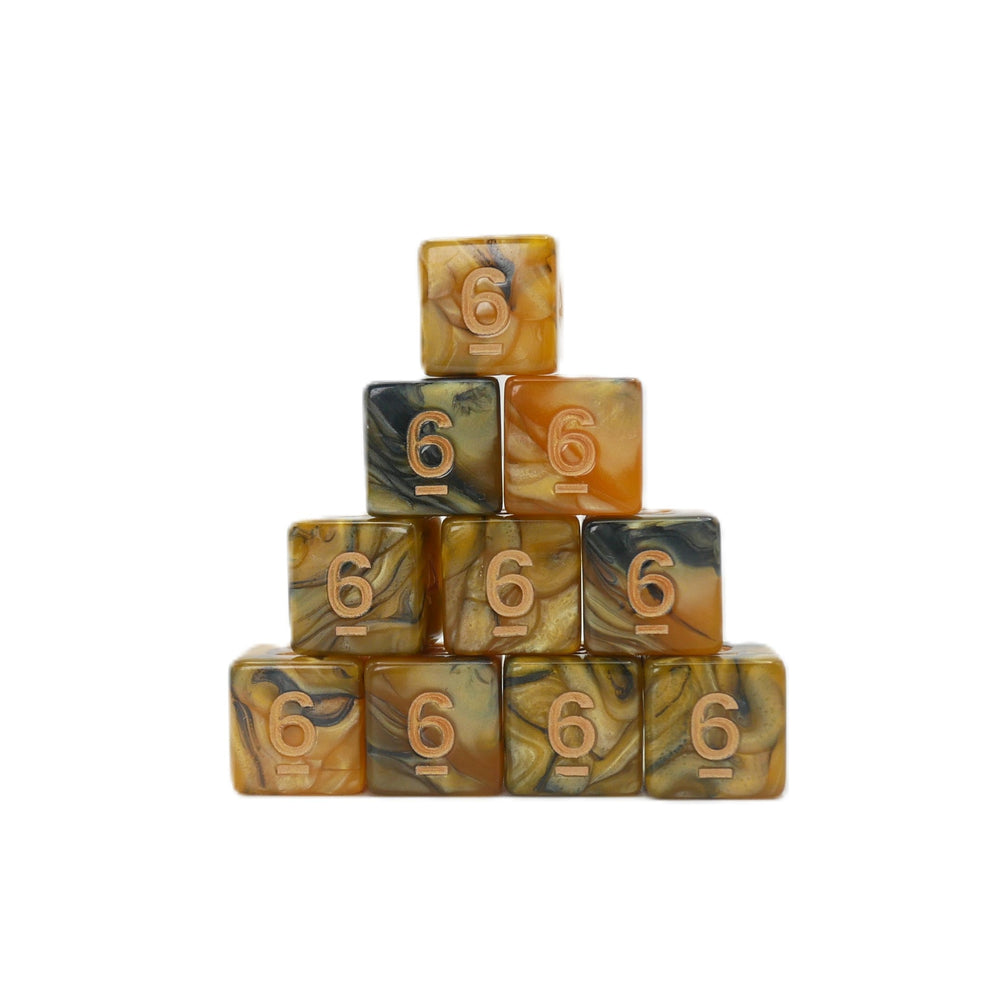 Saharan Sands 10d6 - DnD Dice Set | Acrylic RPG Gaming Dice (ONLINE ORDER ONLY)