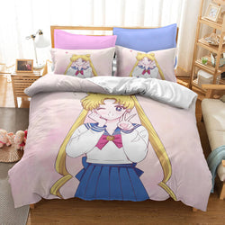 Anime Sailor Moon Pattern Bedding Set Quilt Covers (Online Order Only)