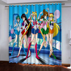 Sailor Moon Pattern Curtains Blackout Window Drapes (Online Order Only)