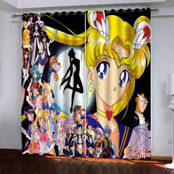 Sailor Moon Pattern Curtains Blackout Window Drapes (Online Order Only)