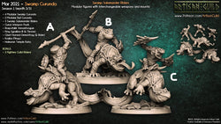 3D Printed Artisan Guild Gurun Salamander Riders Swamp Gurunda 28mm 32mm (Online Only)