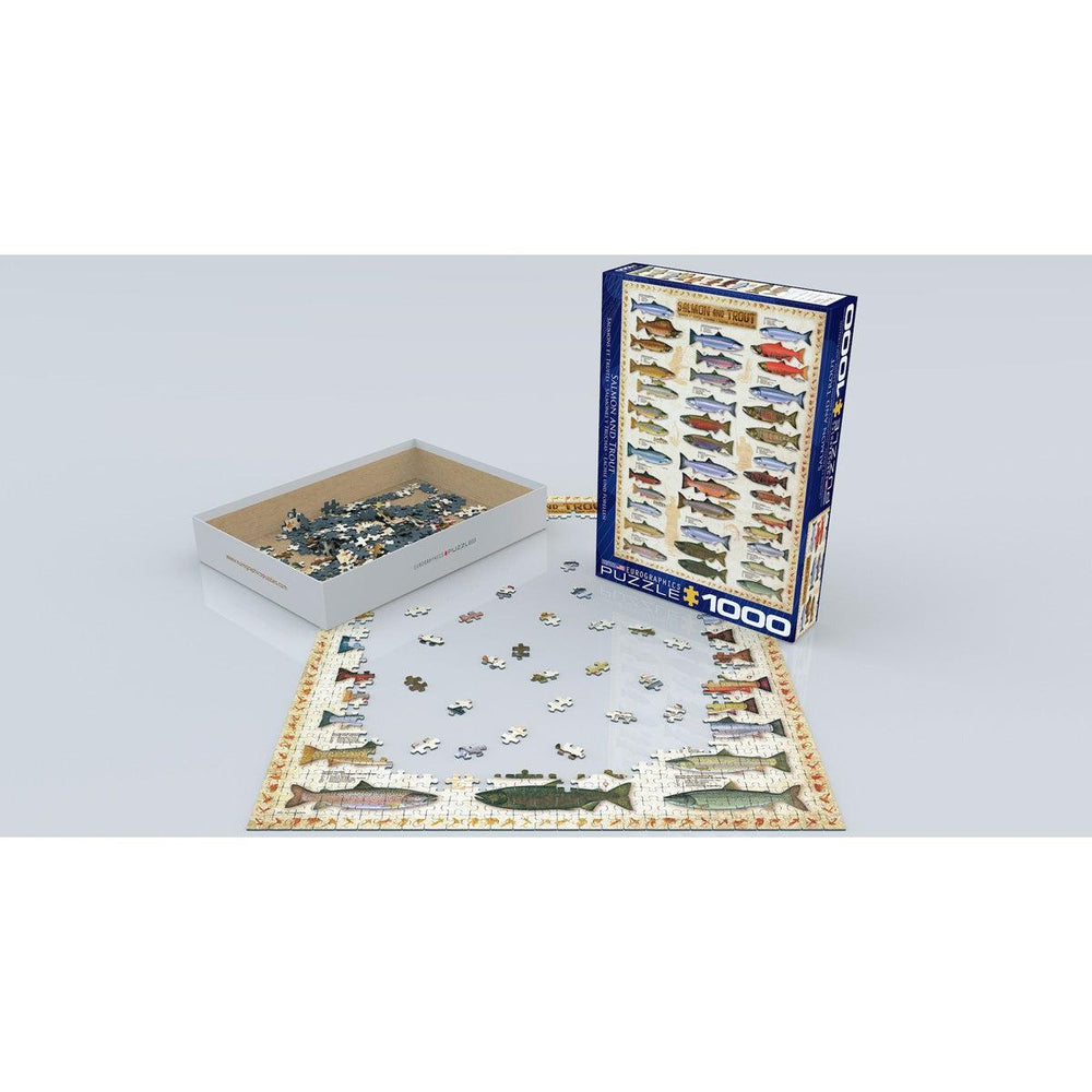 Salmon & Trout 1000 Piece Jigsaw Puzzle Eurographics (ONLINE ORDER ONLY)