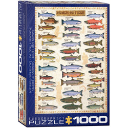 Salmon & Trout 1000 Piece Jigsaw Puzzle Eurographics (ONLINE ORDER ONLY)