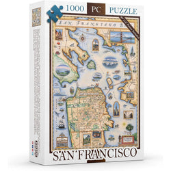 San Francisco Bay 1000 Piece Jigsaw Puzzle Xplorer Maps (ONLINE ORDER ONLY)