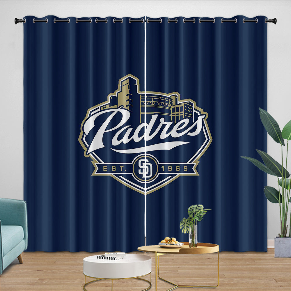San Diego Padres Curtains Blackout Window Drapes Room Decoration (Online Order Only)