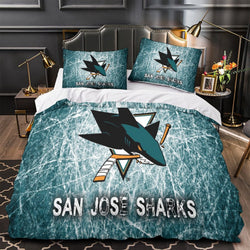 San Jose Sharks Bedding Set Quilt Duvet Cover Without Filler