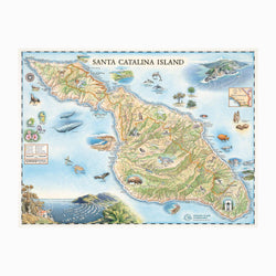 Santa Catalina 1000 Piece Jigsaw Puzzle Xplorer Maps (ONLINE ORDER ONLY)