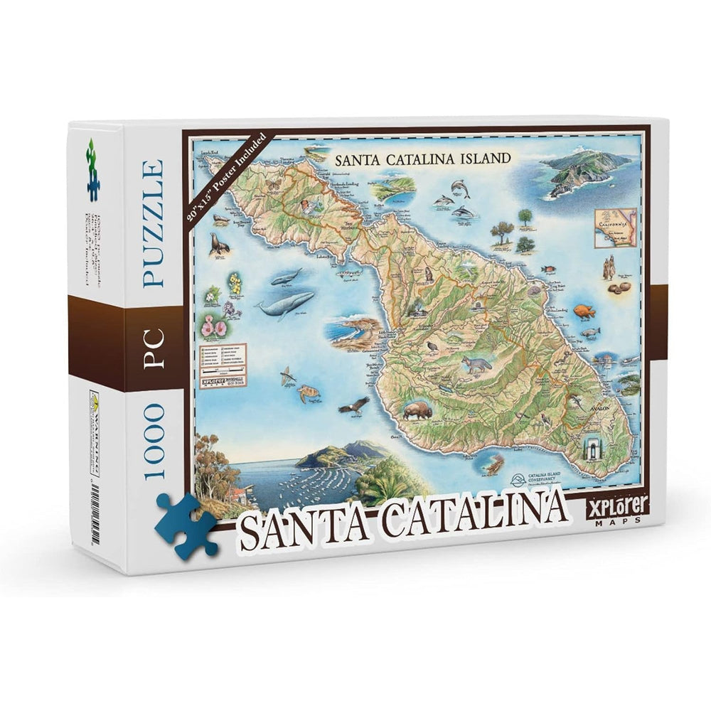 Santa Catalina 1000 Piece Jigsaw Puzzle Xplorer Maps (ONLINE ORDER ONLY)