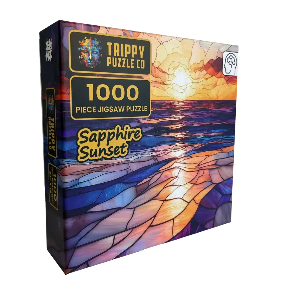 Sapphire Sunset 1000 Piece Jigsaw Puzzle Trippy