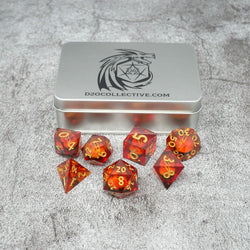 Sauron's Eye |  7 Piece Moving Eye DnD Dice Set | Acrylic RPG Gaming Dice (ONLINE ORDER ONLY)