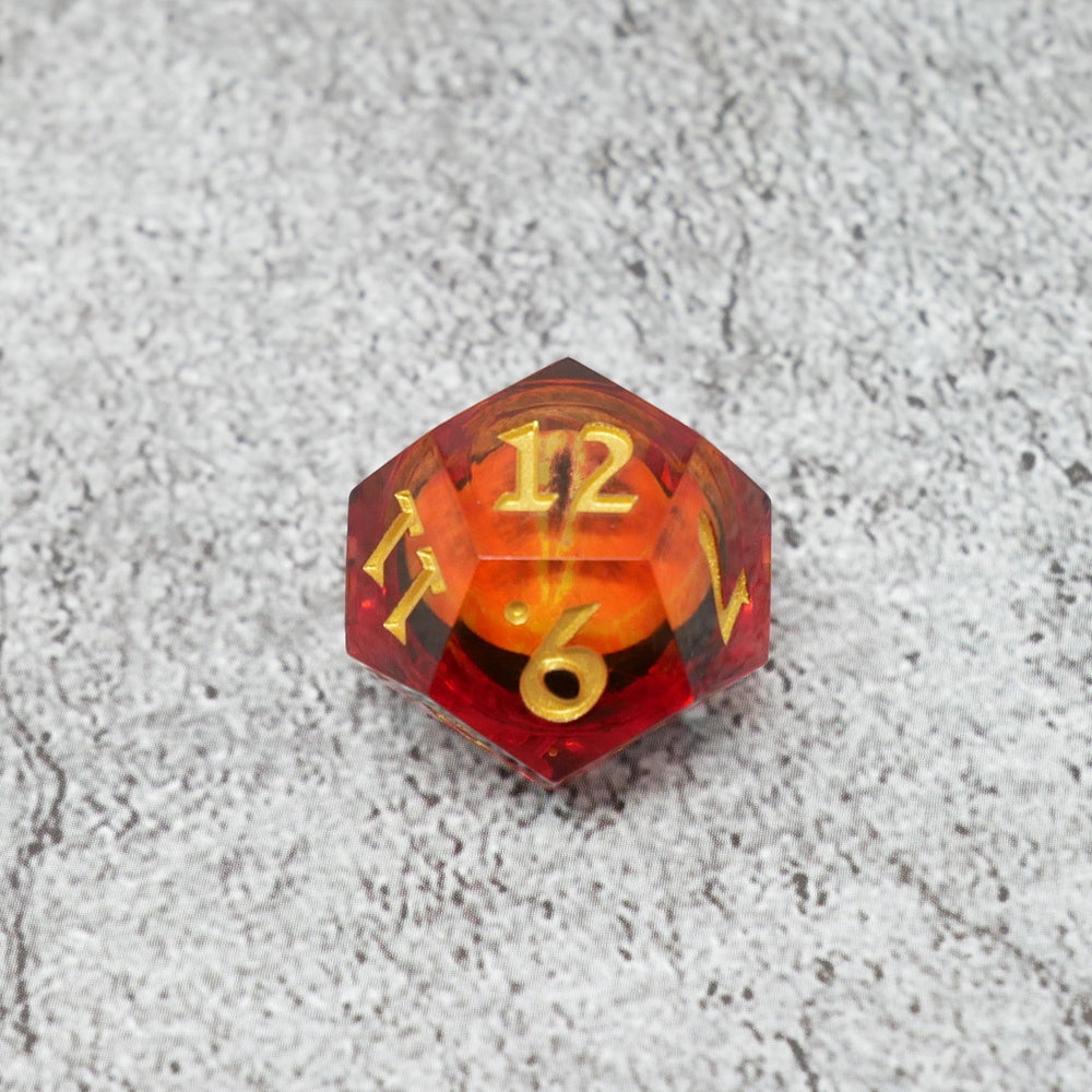 Sauron's Eye |  7 Piece Moving Eye DnD Dice Set | Acrylic RPG Gaming Dice (ONLINE ORDER ONLY)