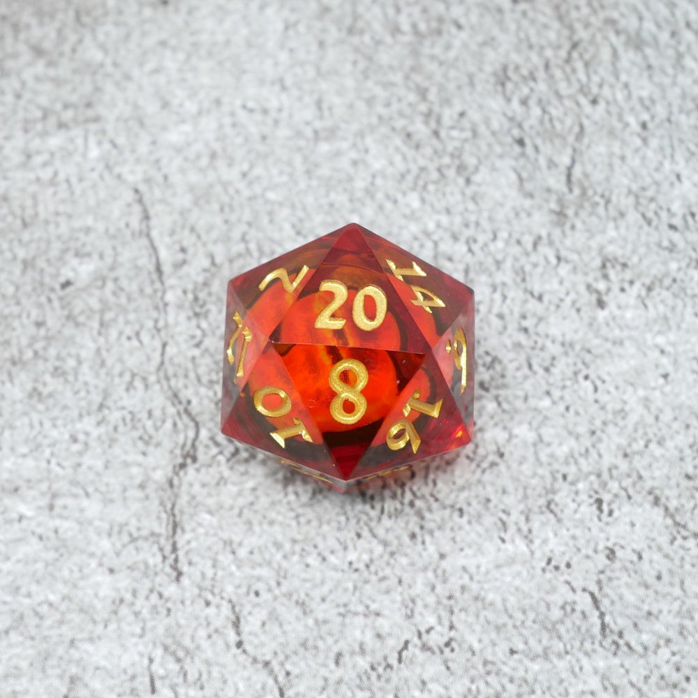 Sauron's Eye |  7 Piece Moving Eye DnD Dice Set | Acrylic RPG Gaming Dice (ONLINE ORDER ONLY)