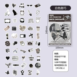 50pcs/lot Korean ins Scrapbook Stickers Life Projector Series Art Craft Sticker Decorative Diary Planner Cute Stationery Sticker (ONLINE ORDER ONLY)