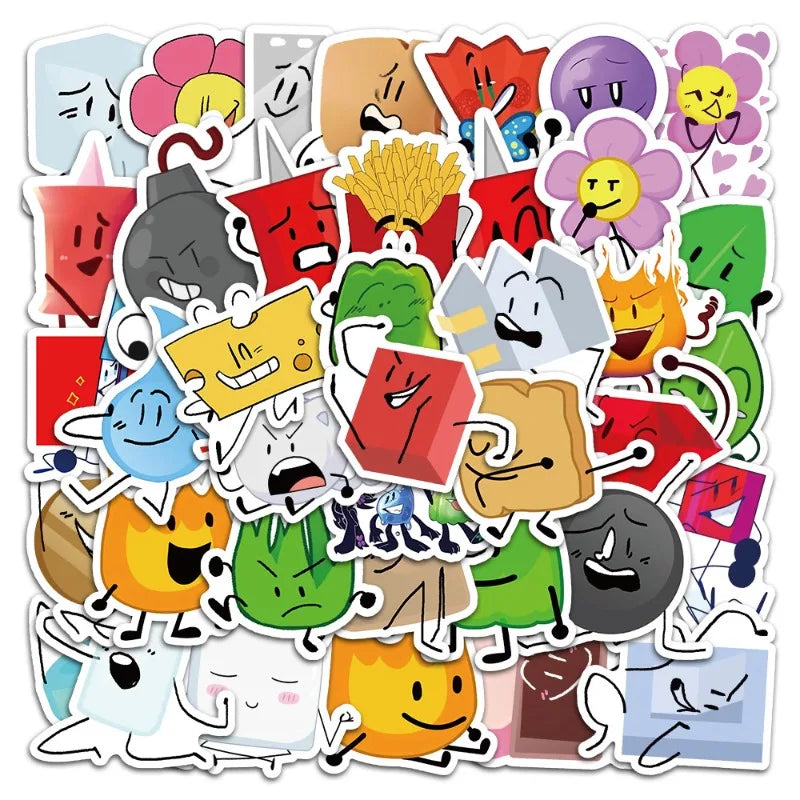 50pcs Battle for Dream Island Stickers for Laptop, Phone, Car, Scooter, Water Bottle, Suitcase, Stationery (Online Order Only)