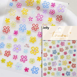 Embossed Flower Pink Butterfly Lucky Peach Blossom Chic Spring Petal 5D Soft Relief Adhesive Nail Art Stickers Manicure Decals (Online Order Only)