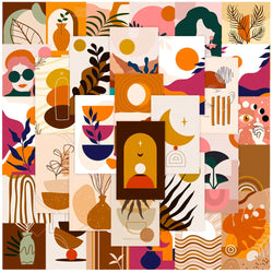 Vintage Boho Art Stickers: Aesthetic Decals for Scrapbook, Laptop, Phone, Car, Bike, Kids - 10/30/50pcs (Online Order Only)