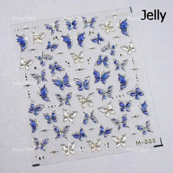 Dreamy Moon Stars Love Heart Butterfly Bowknot Lace Shiny Starburst Ribbon Delicate Adhesive Nail Art Stickers Manicure Decals (Online Order Only)