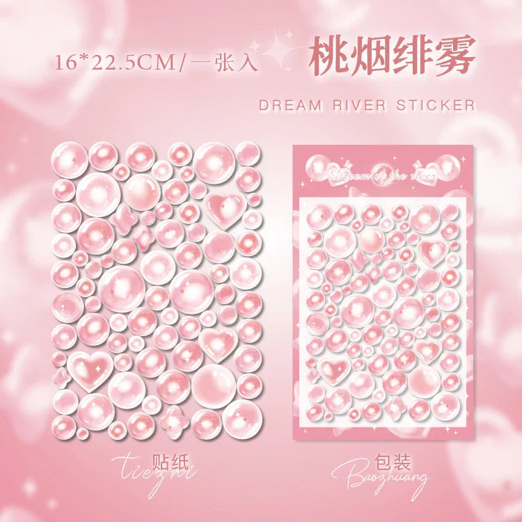 1PCS Kawaii Laser Bubbles Decorative Stickers Diary Idol Photocards DIY Craft Stickers Scrapbooking Stickers Confetti Sticker (Online Order Only)