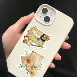 50pcs Time Secret Love Retro Notebook Sticker Aesthetics Cartoon Decals Waterproof Stickers Pack Party Decoration Gift Toys (ONLINE ORDER ONLY)