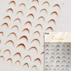 Geometric White Black Red Romantic French Arc Illusion Curve Embossed Relief Self Adhesive Nail Art Stickers 3D Manicure Decals (ONLINE ORDER ONLY)