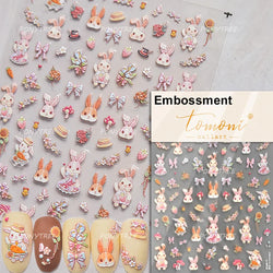 Squirrel Mushroom Apple Strawberry Cherry Pinecone Ginkgo Leaf Self Adhesive Nail Art Stickers Butterfly Flower Manicure Decals (ONLINE ORDER ONLY)