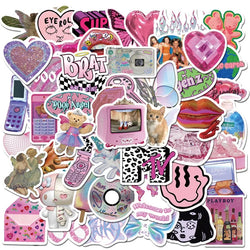 10/30/58PCS Girl Leopard Korean Stationery Sticker Aesthetic Children's PVC Decoration Scrapbooking School Supplies for Kids (ONLINE ORDER ONLY)