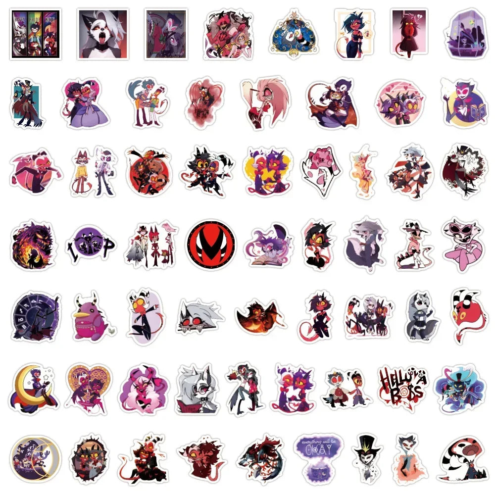 60/120Pcs Helluva Boss Cartoon Sticker Packs (ONLINE ORDER ONLY)