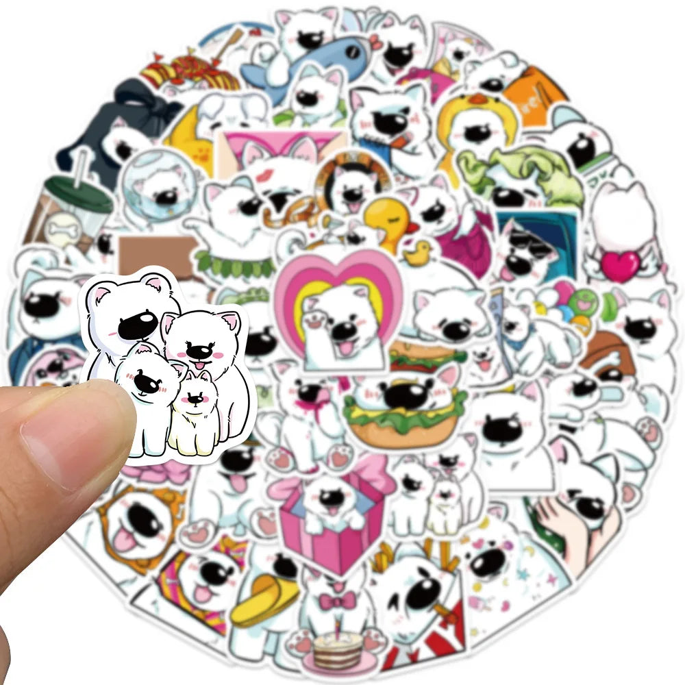 10/30/50PCS Kawaii Samoyed Dog Cartoon Stickers Cute Decals For Laptop Luggage Phone Notebook Bike DIY Decoration Sticker Toys (Online Order Only)