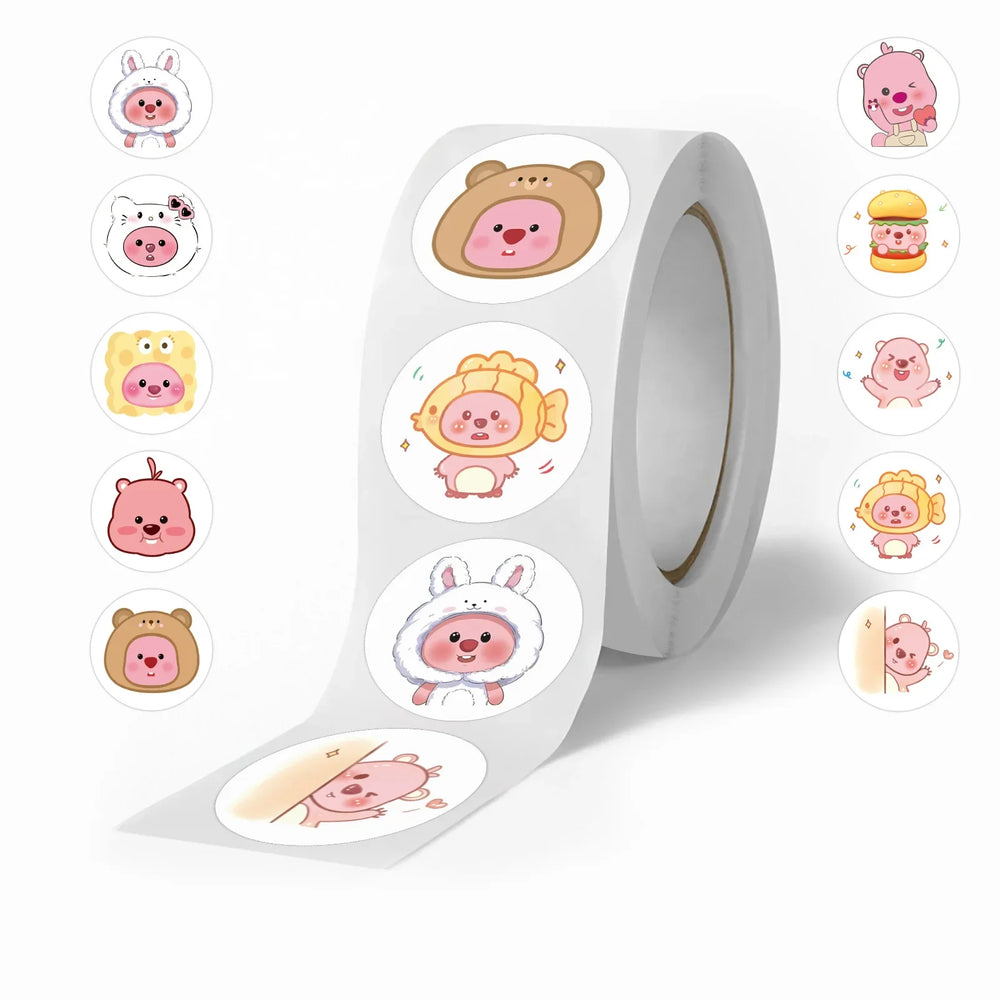 100-500pcs Cute Animal Stickers Children's Rewards Stickers Party Gifts Decorative Labels Scrapbook Stationery Stickers (ONLINE ORDER ONLY)