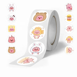 100-500pcs Cute Animal Stickers Children's Rewards Stickers Party Gifts Decorative Labels Scrapbook Stationery Stickers (ONLINE ORDER ONLY)