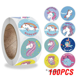 100-500pcs Kids Reward Stickers Puppy Dog Cat Encouragement Labels for Teachers Cute Animals Sticker Stationery Pegatinas (ONLINE ORDER ONLY)