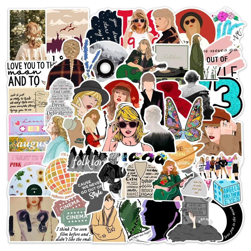 Aesthetic Folk Music Taylor Sticker Packs (ONLINE ORDER ONLY)