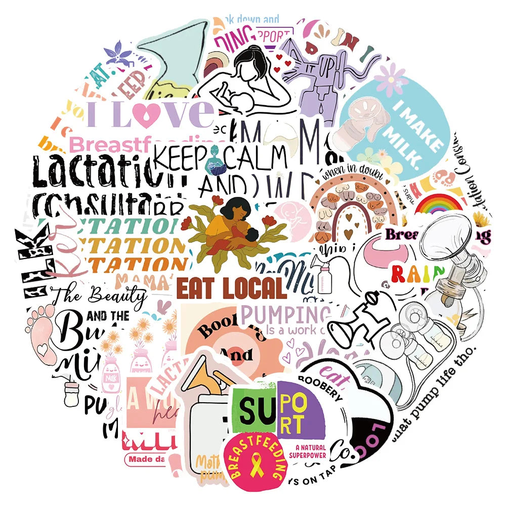 Breastfeeding Pregnancy Stickers for Suitcase Skateboard Laptop Luggage Phone (Online Order Only)