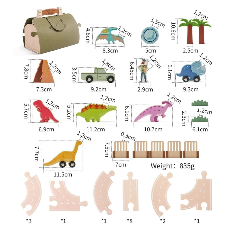 Montessori Wooden Dinosaur Set (ONLINE ORDER ONLY)