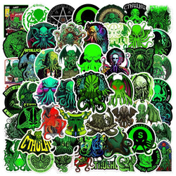 10/50PCS Horror Great Cthulhu Mythos Stickers Laptop Skateboard Suitcase Luggage Phone Decal Cartoon Stickers Children Toy Gift (Online Order Only)
