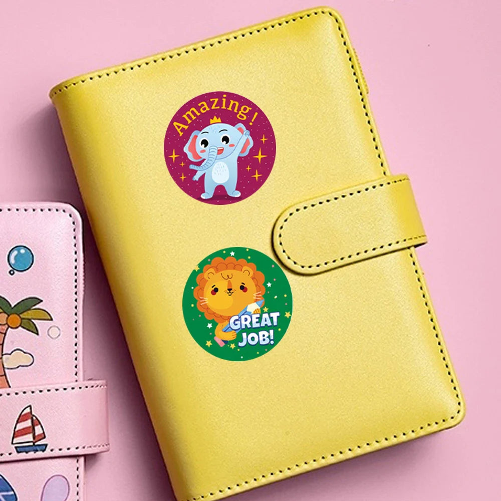 100-500pcs Cute Animals Cartoon Reward Stickers For Kids School Teacher Supplies Kids Classic Toy Gift Decor Sealing Label (ONLINE ORDER ONLY)