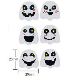 500pcs/roll Halloween Sticker Ghost Labels Gift Candy Bags Seal Stickers Halloween DIY Package Paper Sticker Party Decoration (Online Order Only)