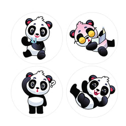 100-500pcs Cute Panda Animals Stickers for Kids School Encouragement Students Games Toy Reward Labels Stationery Stickers (ONLINE ORDER ONLY)