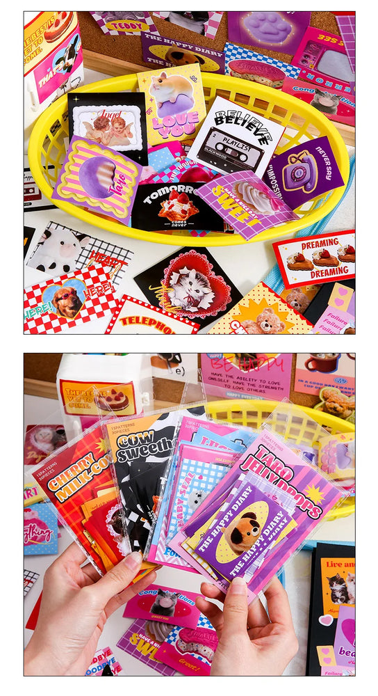 30pcs/lot Sweet Pictorial Series Scrapbooking Stickers Korean ins Hand Account Journal Collage Deco Material Stationery Sticker (ONLINE ORDER ONLY)
