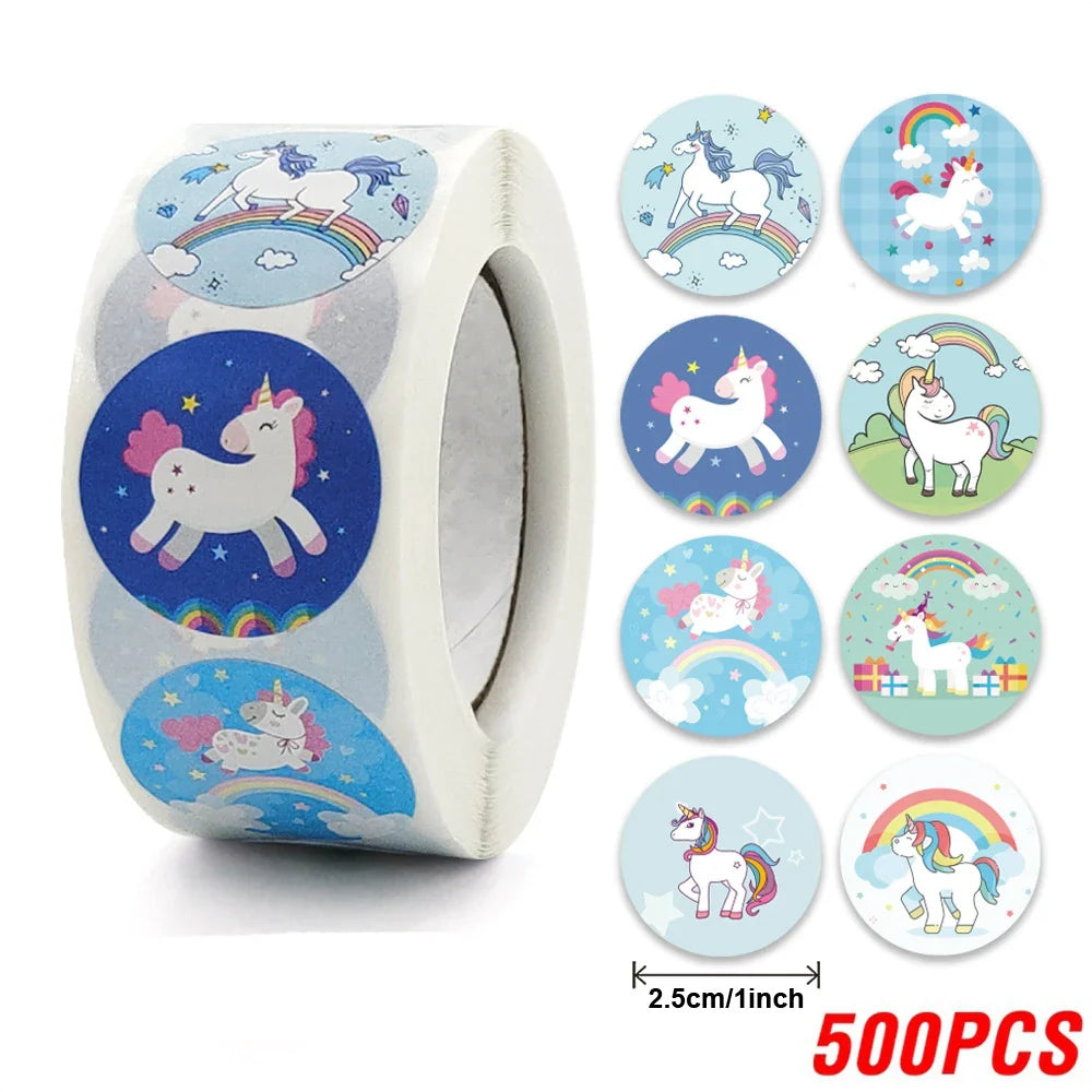 100-500PCS Children's Cartoon Stickers Little Dinosaur Pattern Kids Stationery Supplies School Teacher Supplies Reward Stickers (Online Order Only)