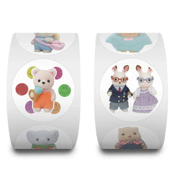 100-500pcs Cute Cartoon Animal Reward Stickers Funny Stationery Decals for Kids Toy DIY Phone Bottle Notebook Sealing Sticker (ONLINE ORDER ONLY)