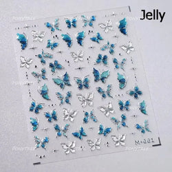 Dreamy Moon Stars Love Heart Butterfly Bowknot Lace Shiny Starburst Ribbon Delicate Adhesive Nail Art Stickers Manicure Decals (Online Order Only)